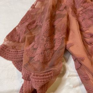 Embroidered Maxi Dress with Romper lining